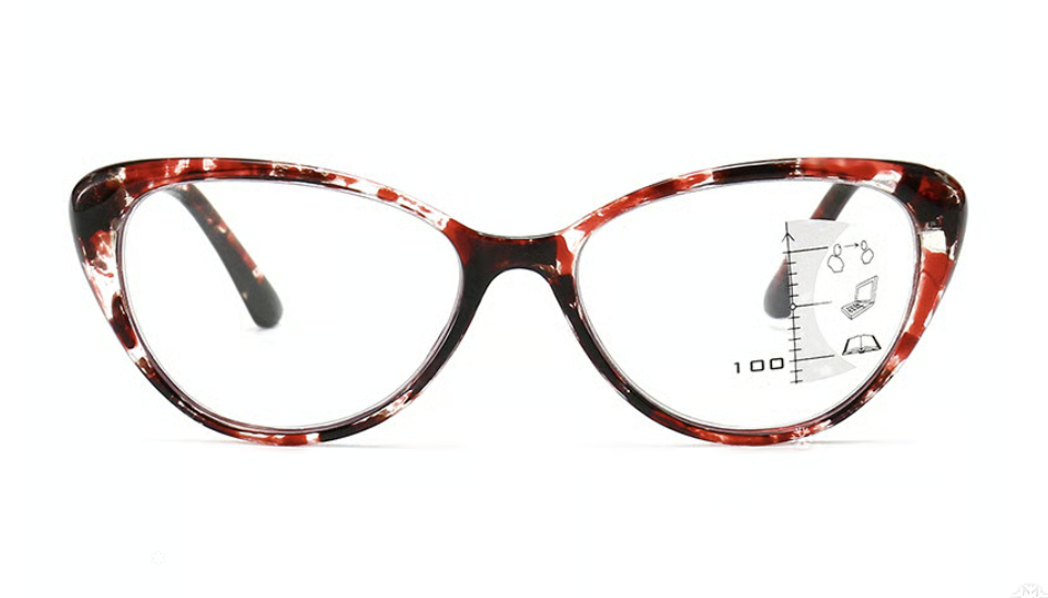 WOMEN'S FASHIONABLE CAT EYE ZOOM HD ANTI-BLUE LIGHT READING GLASSES