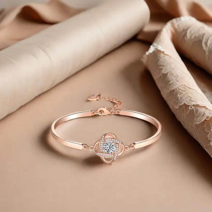 I Am Always With You Diamond Knot Bracelet