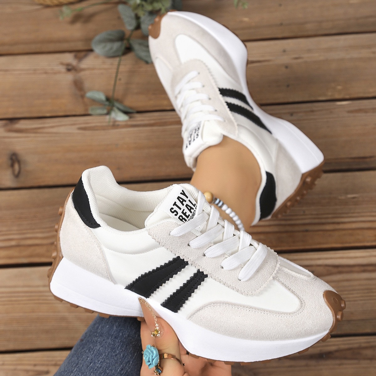 (+HK$110 GET SECOND PAIR) Elegant Everyday Platform Sneakers