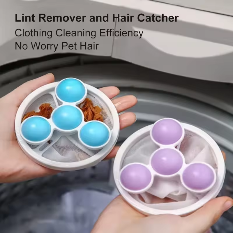 (GET 5 PCS)  Pet Hair Remover Washing Machine Floating Lint Filter Bag Reusable Laundry Ball Clothes Hair Cleaning Tools Cat Hair Catcher