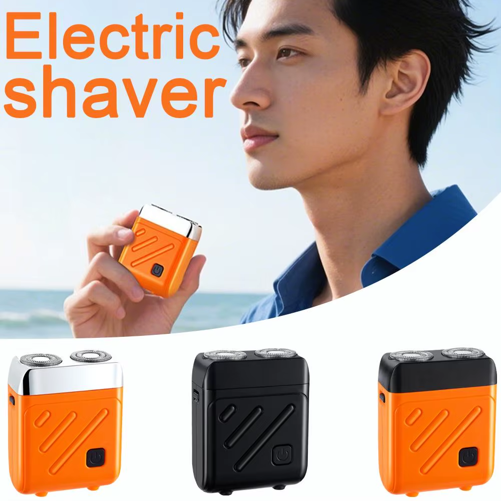 Electric Razor For Men, Portable Mini Rotary Dual Ring Electric Shaver, USB Rechargeable Shavers Razor With Waterproof Wet/Dry